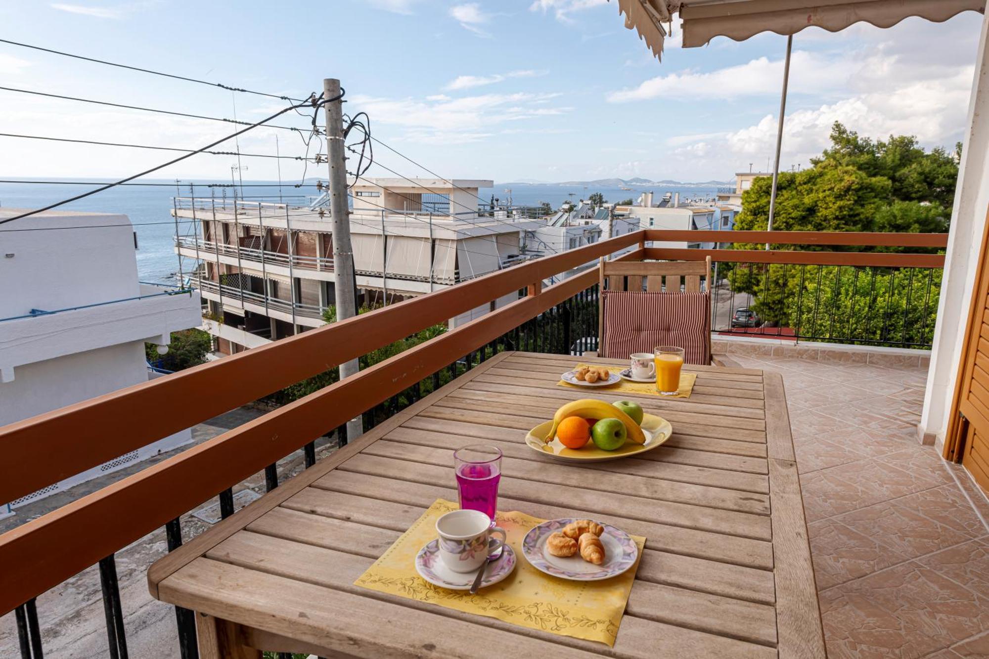 Sea View Apartment 100M From The Beach Saronida Esterno foto