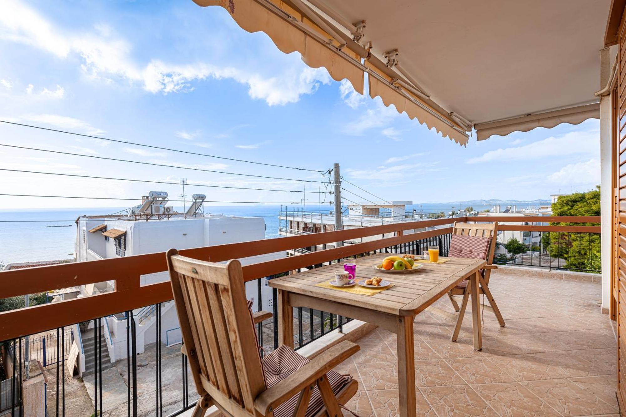 Sea View Apartment 100M From The Beach Saronida Esterno foto