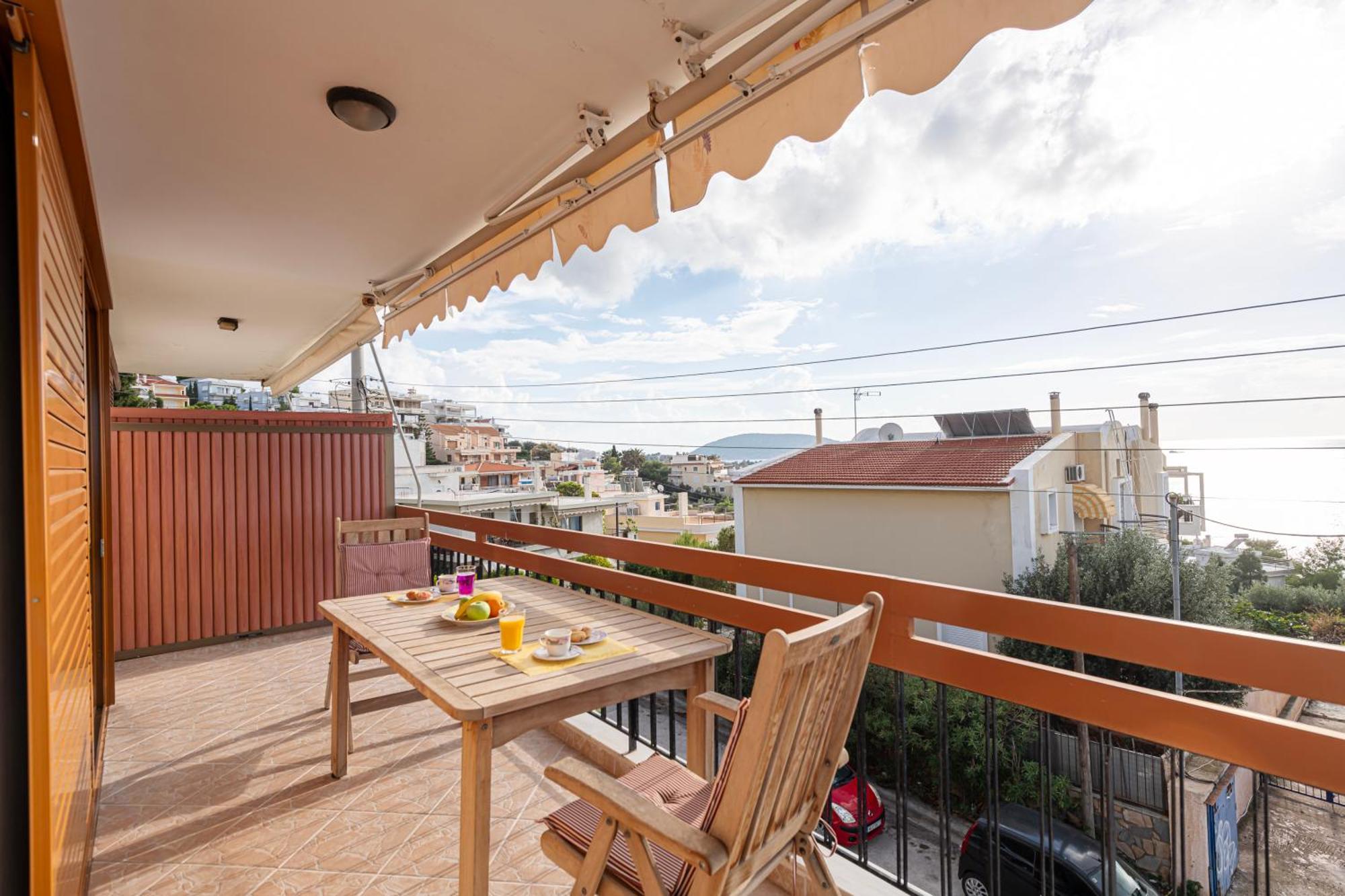 Sea View Apartment 100M From The Beach Saronida Esterno foto